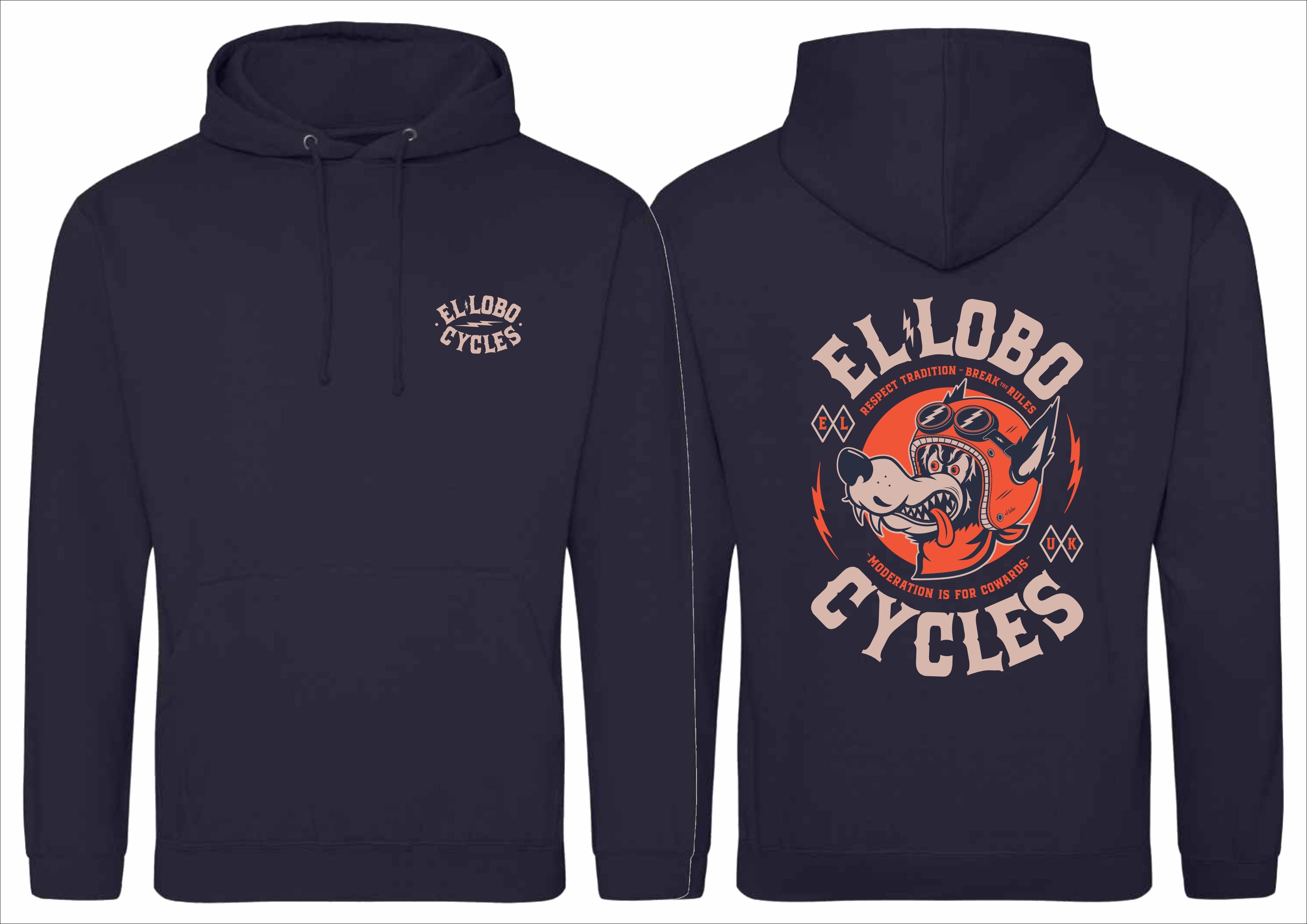 NEW ELC Wolf Hoodie - Navy